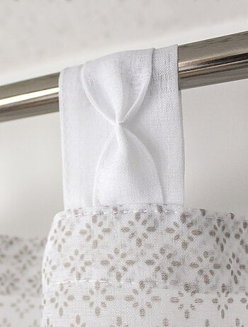 Voilage œillets à motifs géométriques