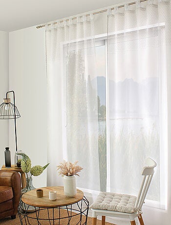 Voilage œillets à motifs géométriques