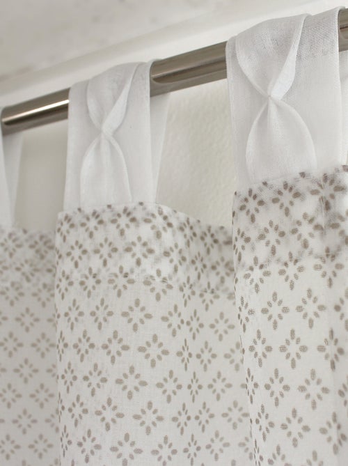 Voilage œillets à motifs géométriques - Kiabi Voilage œillets à motifs géométriques - Kiabi