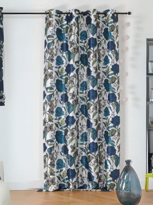 Voilage opaque et fleuri - Kiabi
