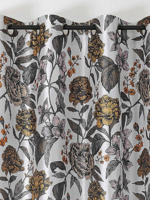Voilage opaque et fleuri - Kiabi