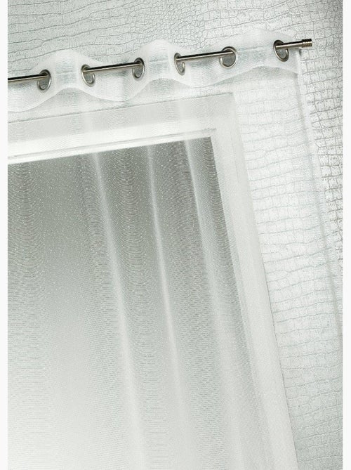 Voilage organza à fines rayures horizontales - Kiabi Voilage organza à fines rayures horizontales - Kiabi