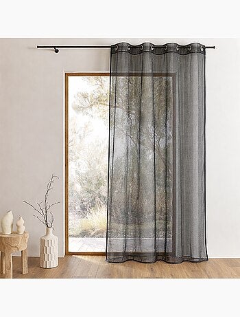 Voilage organza à fines rayures horizontales