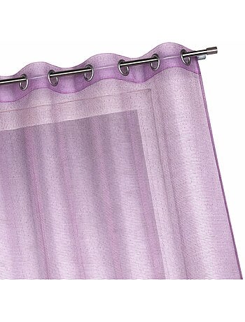 Voilage organza à fines rayures horizontales