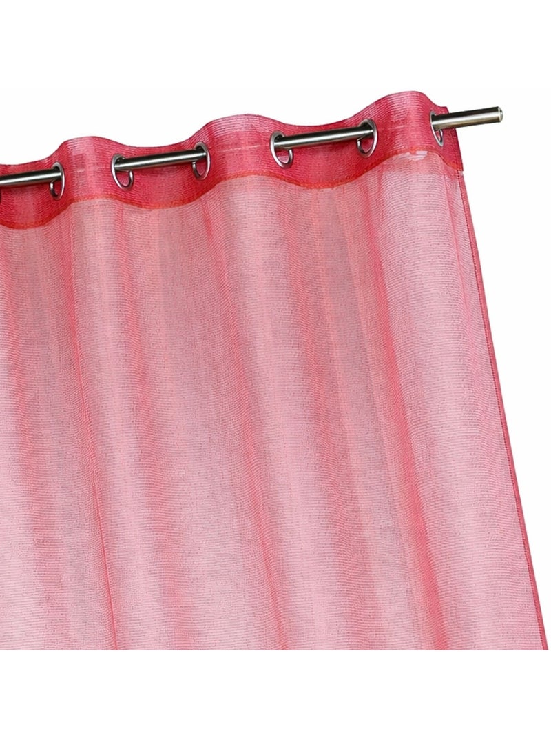 Voilage organza à fines rayures horizontales Rouge brique - Kiabi