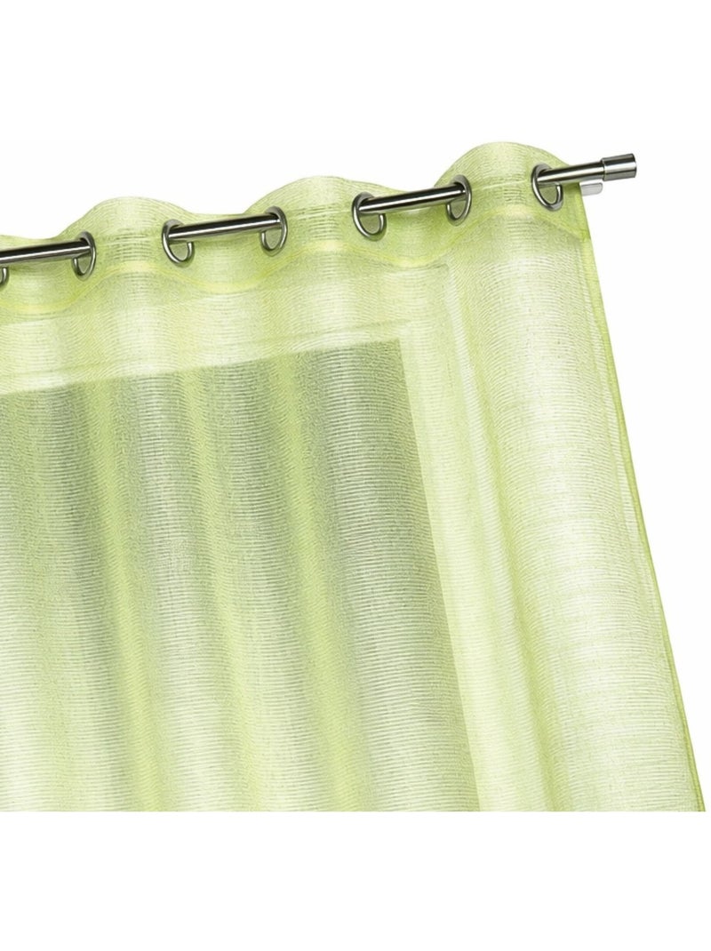 Voilage organza à fines rayures horizontales Vert clair - Kiabi