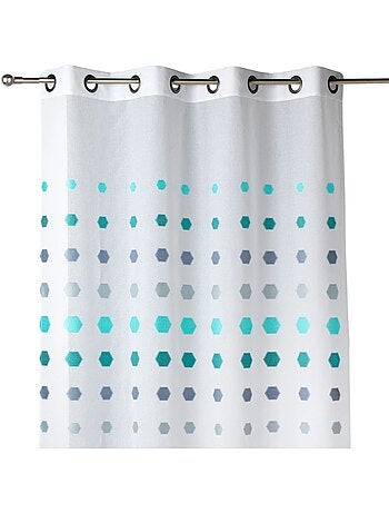 Voilage organza à pois géométriques