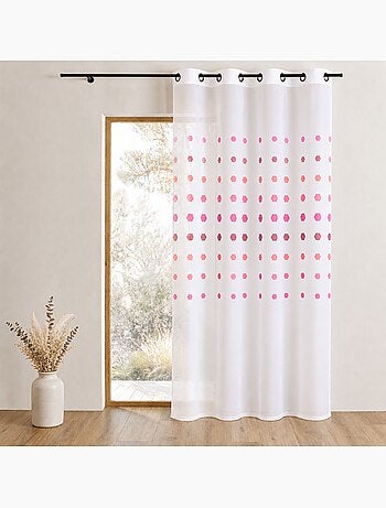 Voilage organza à pois géométriques