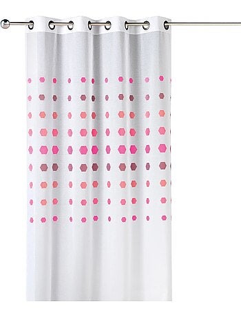 Voilage organza à pois géométriques