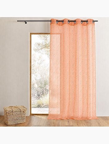 Voilage organza brodé bulles