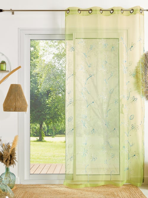 Voilage Organza Brodé fil satiné - Kiabi