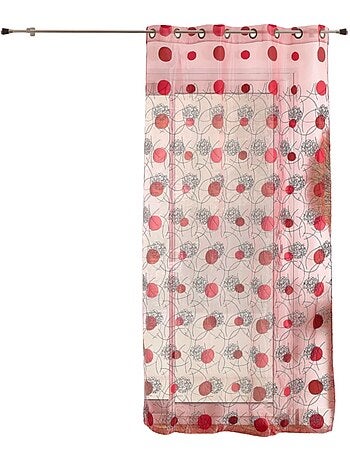 Voilage Organza et Jacquard Cordons Satiné