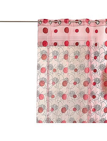 Voilage Organza et Jacquard Cordons Satiné