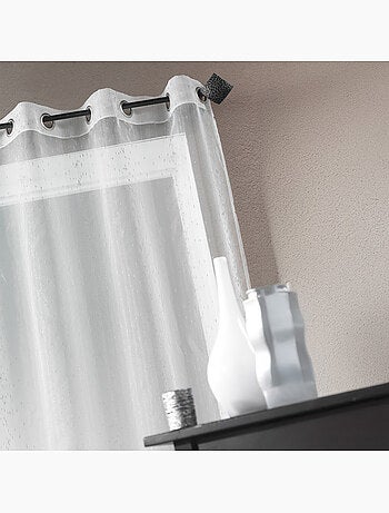 Voilage Organza fantaisie goutte métallique