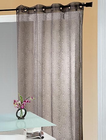 Voilage organza gribouillis et bulles brodée