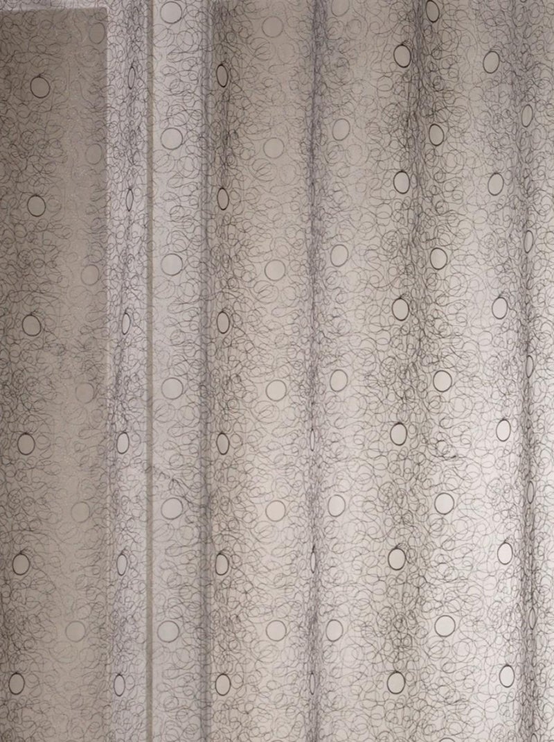 Voilage organza gribouillis et bulles brodée Gris clair - Kiabi