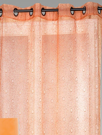 Voilage organza gribouillis et bulles brodée