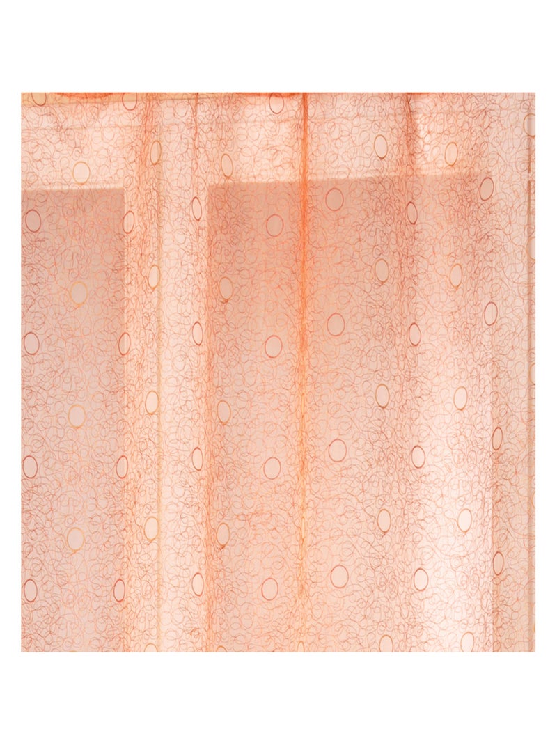 Voilage organza gribouillis et bulles brodée Terracotta - Kiabi