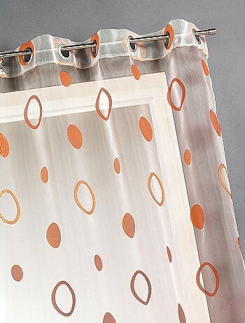 Voilage organza jacquard aux motifs cercles