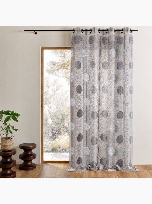 Voilage organza jacquard brodé motif gros ronds - Kiabi Voilage organza jacquard brodé motif gros ronds - Kiabi