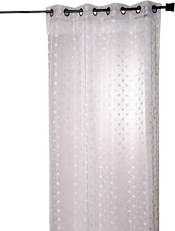 Voilage organza jacquard brodé petit pois