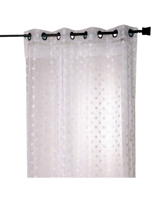 Voilage organza jacquard brodé petit pois - Kiabi