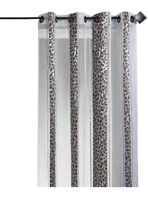 Voilage Organza jacquard motif feuillage - Kiabi