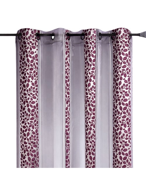 Voilage Organza jacquard motif feuillage - Kiabi