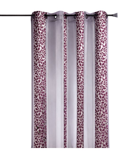 Voilage Organza jacquard motif feuillage - Kiabi