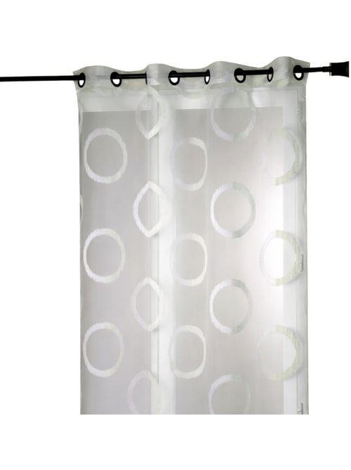Voilage organza jacquard motif ronds - Kiabi