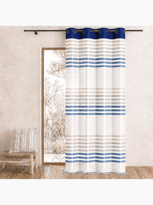 Voilage organza rayé et coloré - Kiabi