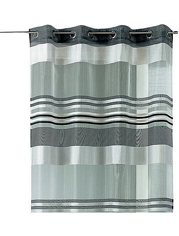 Voilage Organza rayures horizontales tissées