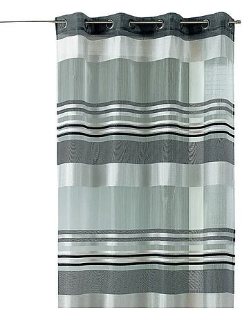 Voilage Organza rayures horizontales tissées