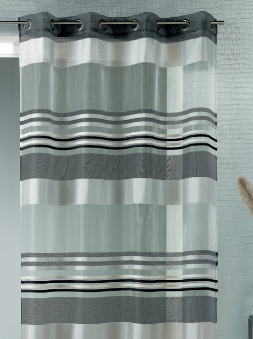 Voilage Organza rayures horizontales tissées - Kiabi
