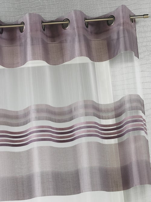 Voilage Organza rayures horizontales tissées - Kiabi