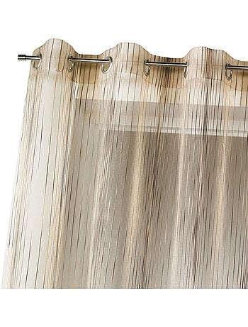 Voilage organza rayures verticales tissées