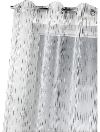 Voilage organza rayures verticales tissées