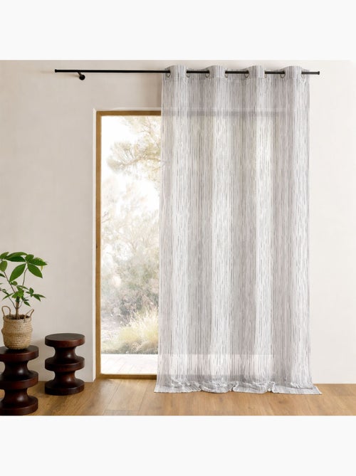 Voilage organza rayures verticales tissées - Kiabi Voilage organza rayures verticales tissées - Kiabi