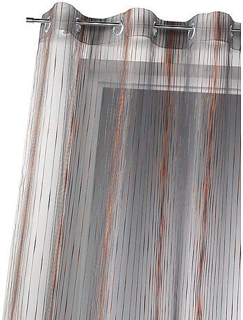 Voilage organza rayures verticales tissées