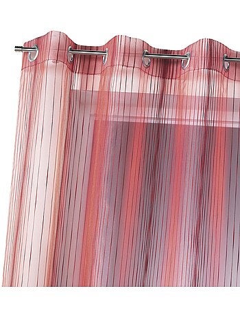 Voilage organza rayures verticales tissées