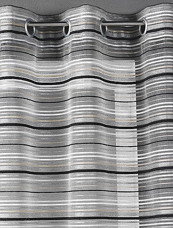 Voilage Organza tissé Rayures horizontales