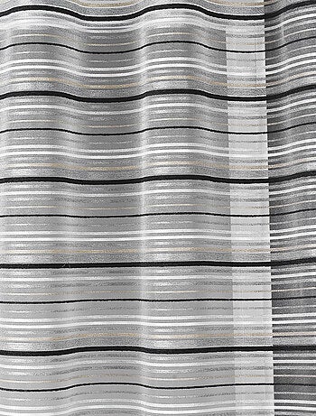 Voilage Organza tissé Rayures horizontales
