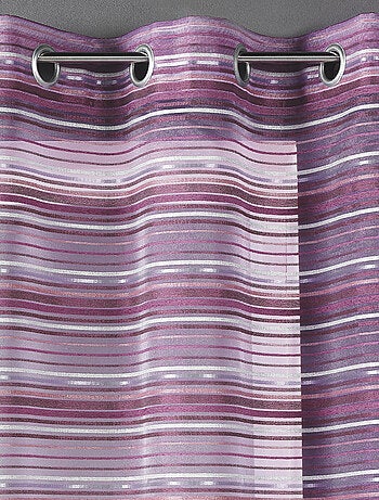 Voilage Organza tissé Rayures horizontales