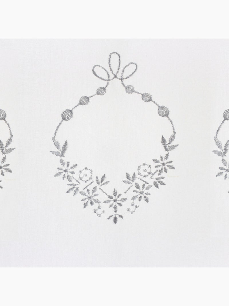Voilage orné de broderies Blanc - Kiabi