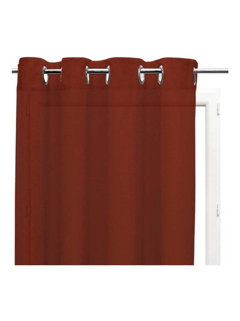 Voilage "Panama" 135 x 250 cm Rouge brique - Kiabi