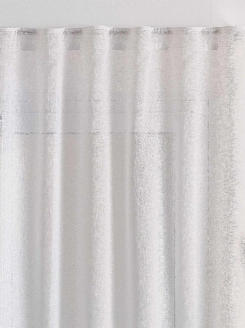 Voilage passants cachés  - Effet lin - Kiabi