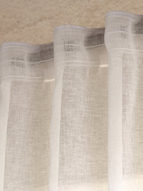 Voilage passants cachés  - Effet lin - Kiabi