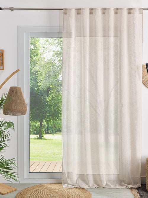 Voilage passants cachés  - Effet lin - Kiabi