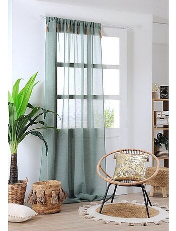 Voilage passe tringle 140x260 cm Ibiza naturel