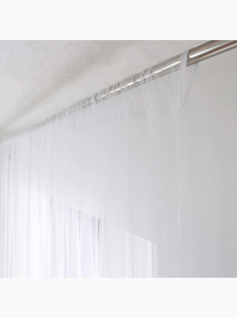 Voilage passe tringle anti moustique Blanc - Kiabi